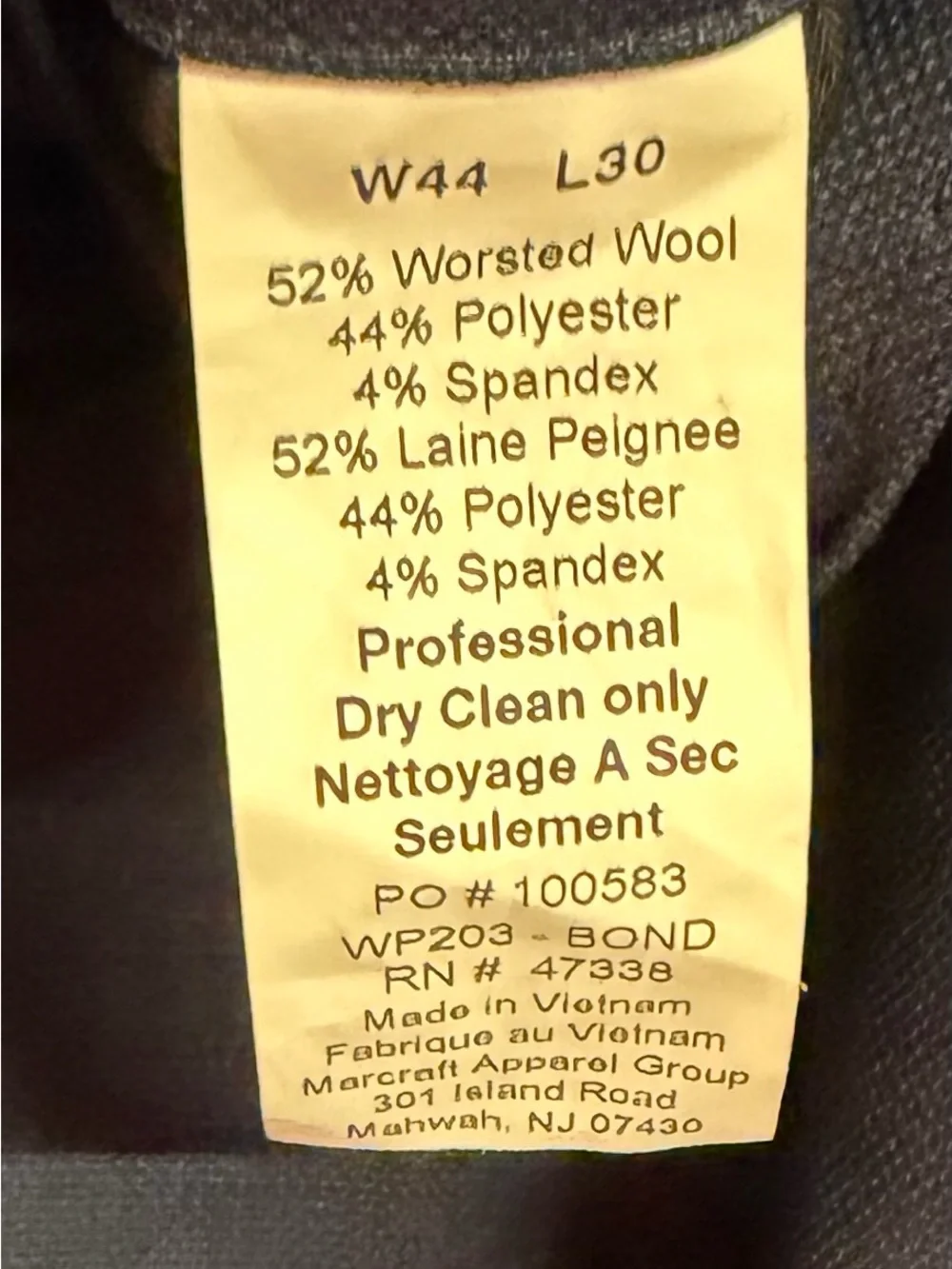 Jones New York Men's Dark Blue Single-Breasted Suit Jacket